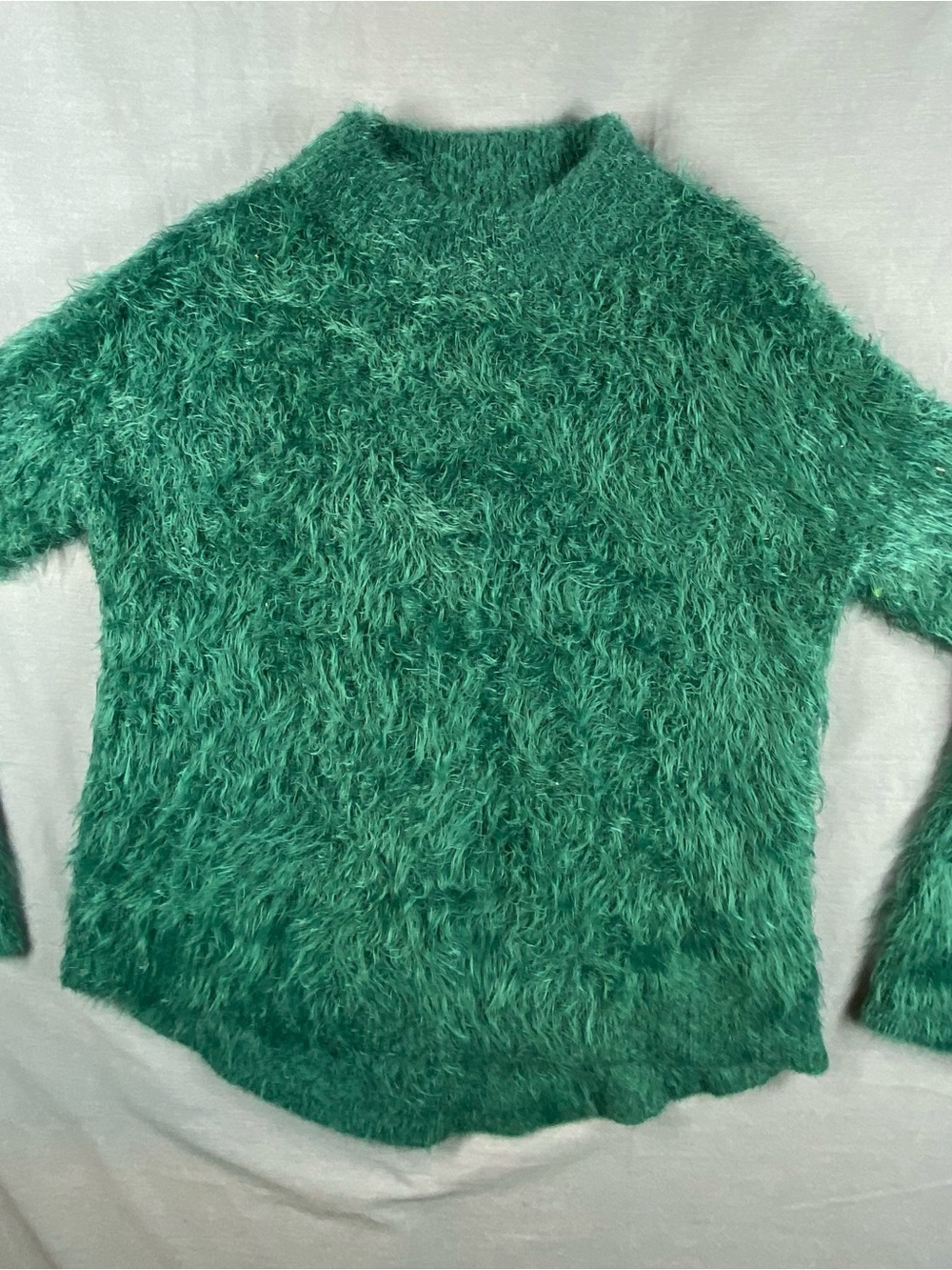 A New Day Cozy Green Fuzzy Women's Sweater Size S